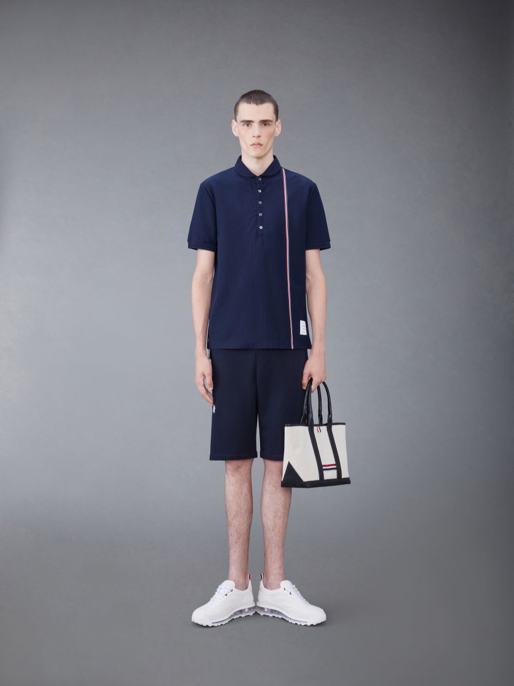 Thom Browne Jersey Short Sleeve Collection Uomo Polo Blu | SZW13L37161