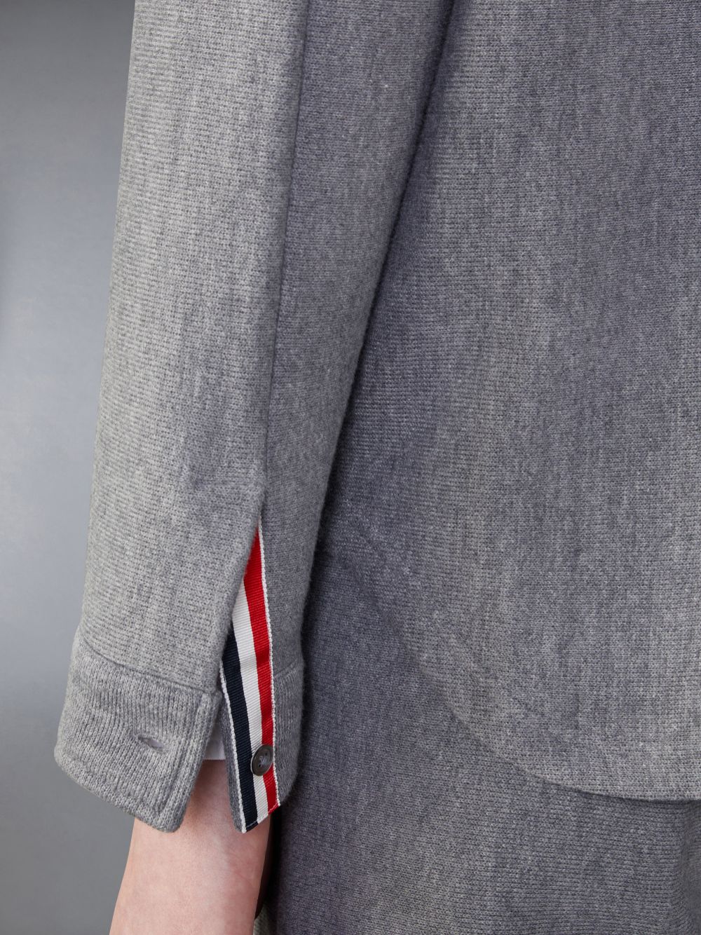 Thom Browne Knit Cotton Jacket Uomo Camicie Grigie | SDS27Z42961