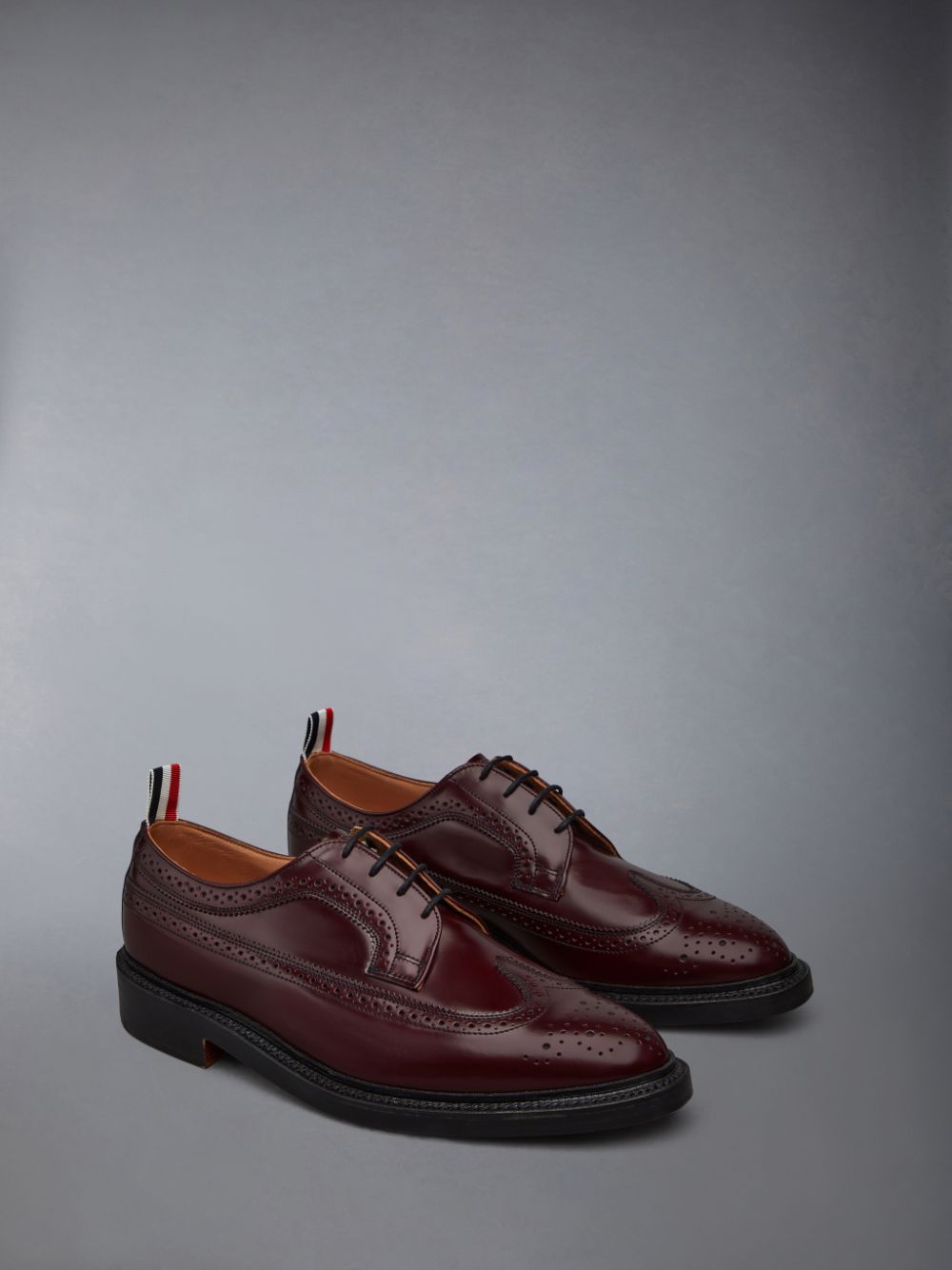 Thom Browne LONGWING W/ LEATHER SOLE IN SPAZZOLATO LEATHER Uomo Scarpe Brogue Marroni | PSC17E36149