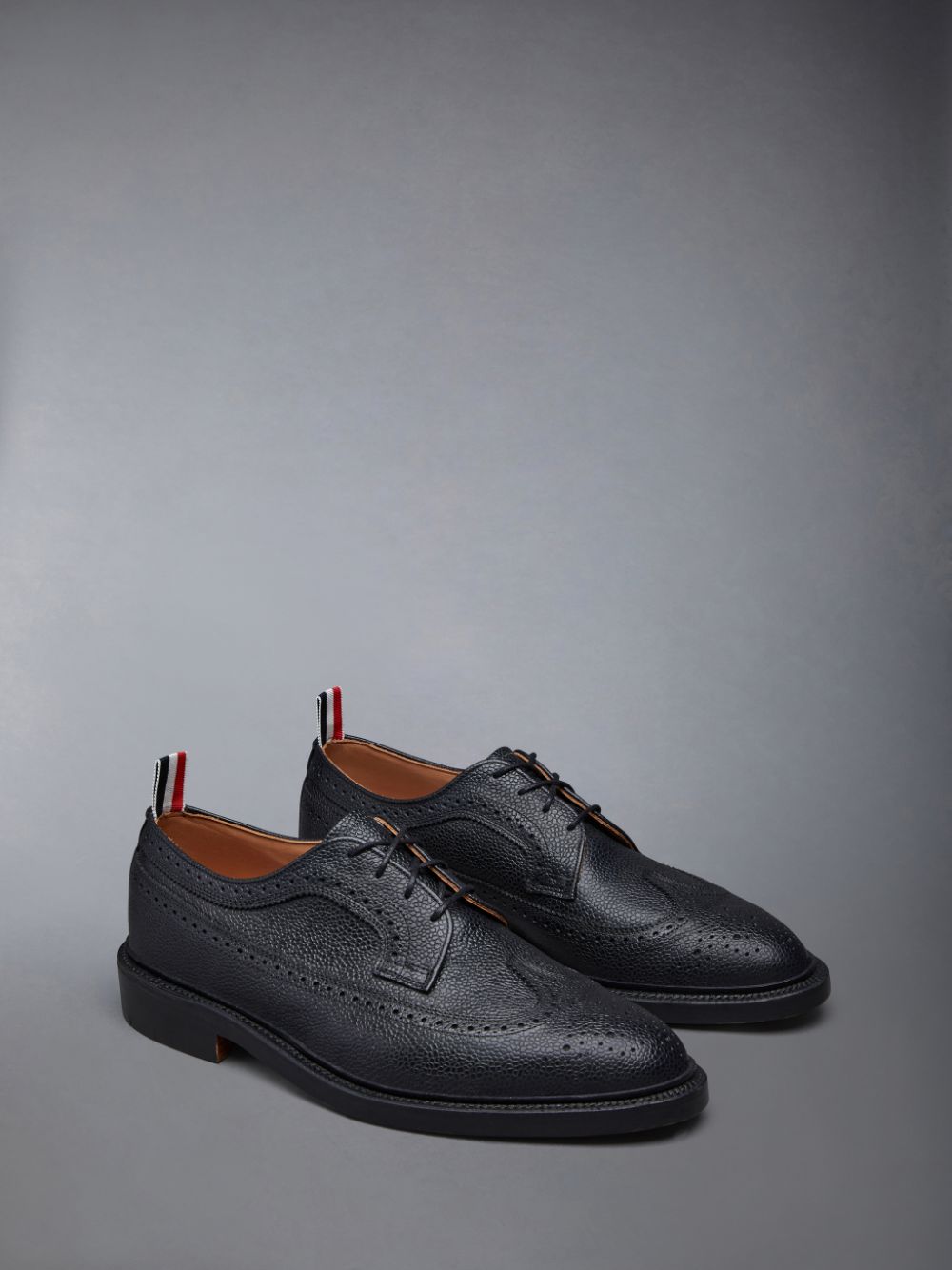 Thom Browne Leather Sole Longwing Uomo Scarpe Brogue Nere | PCB57V48794