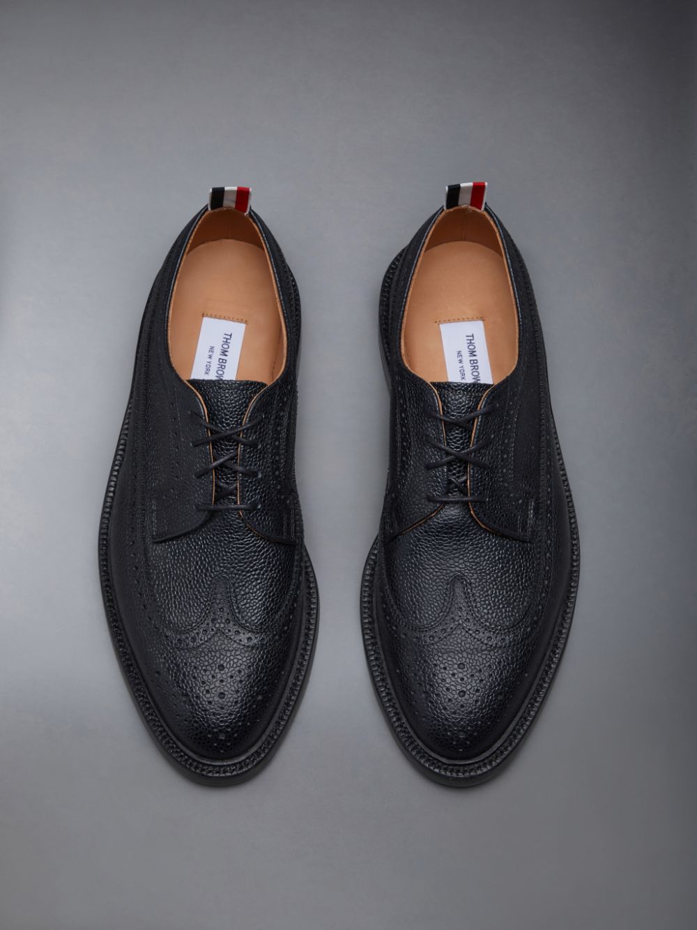 Thom Browne Leather Sole Longwing Uomo Scarpe Brogue Nere | PCB57V48794