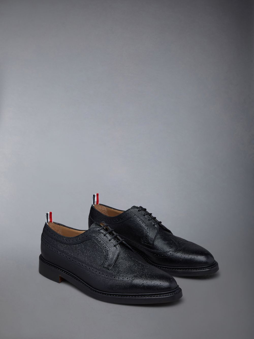 Thom Browne Leather Sole Longwing Uomo Scarpe Brogue Nere | TWZ87C86810