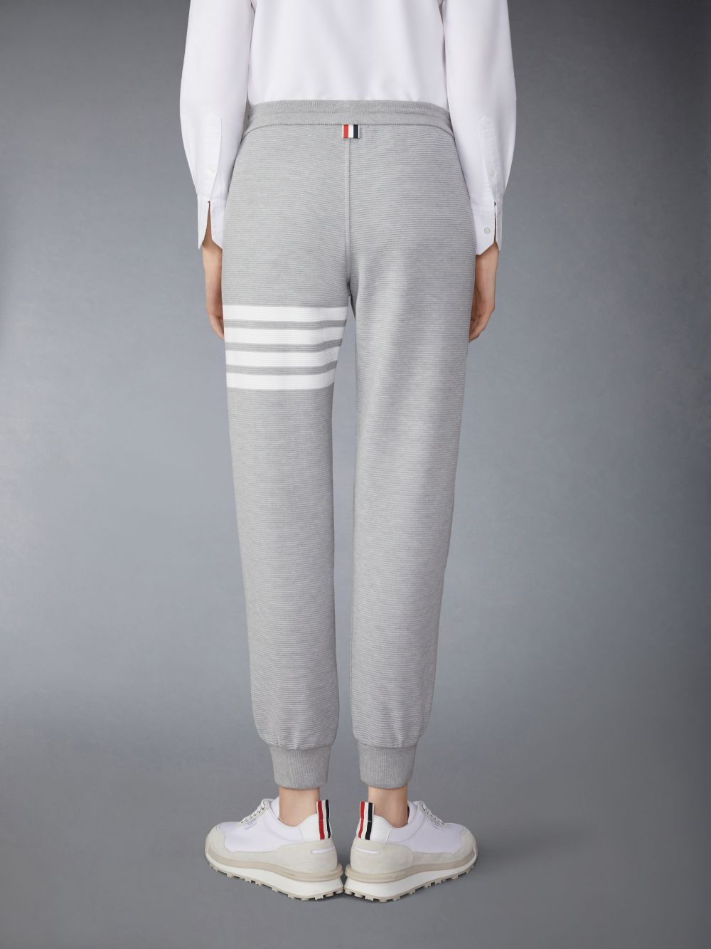 Thom Browne Light Ottoman Rib 4-Bar Donna Pantaloni Tuta Grigie | GNZ43O79984