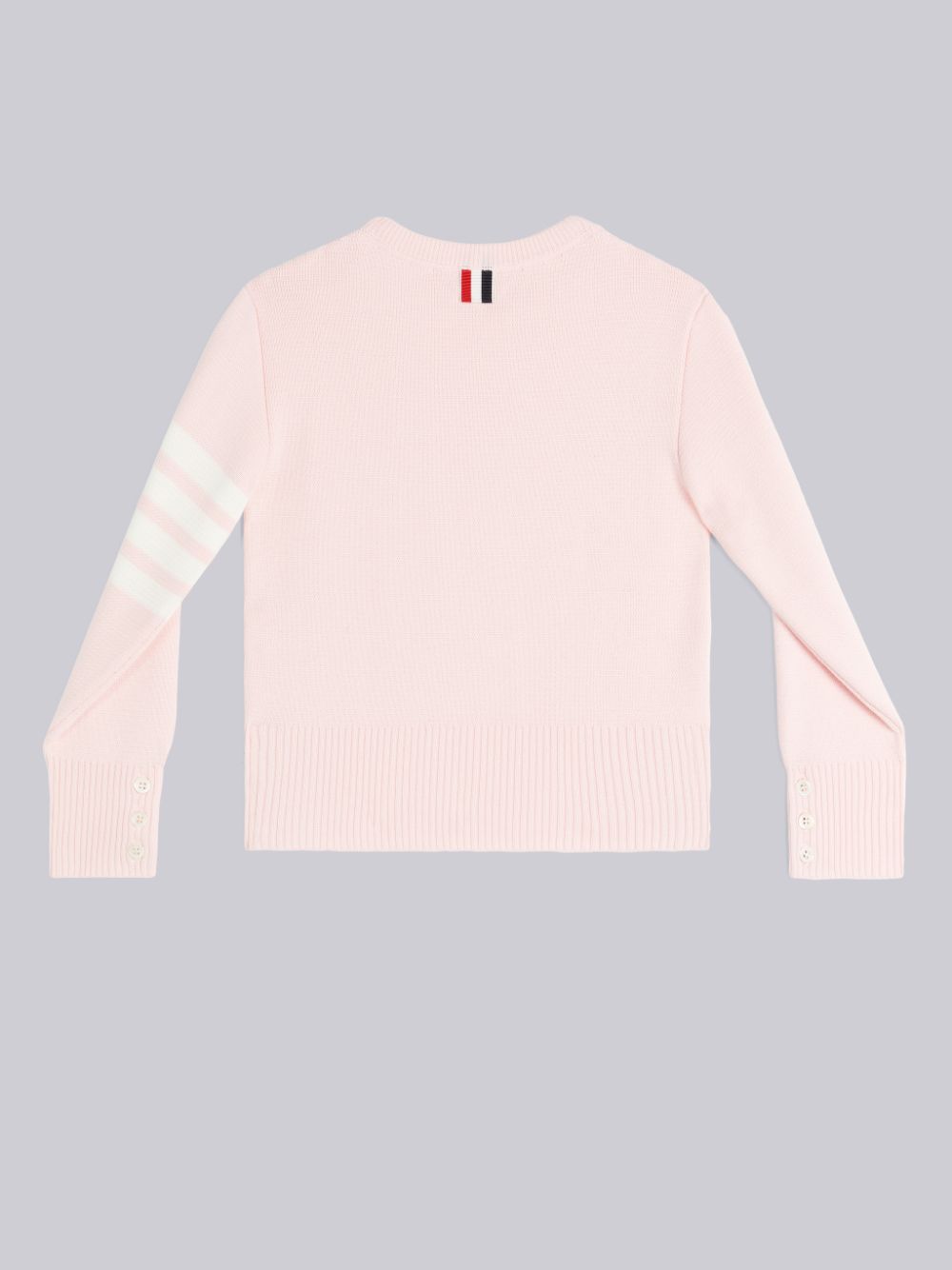 Thom Browne Light Pink Milano Stitch Cotton 4-Bar Crew Neck Ragazzo Pullover Rosa | GWB92G44829