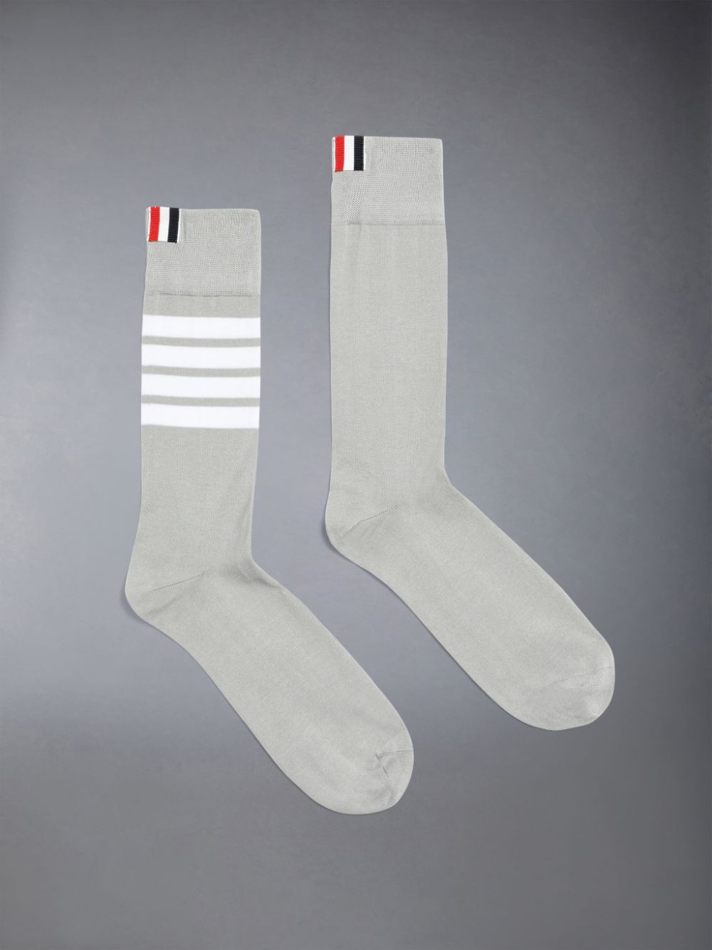 Thom Browne Lightweight Cotton 4-Bar Mid-calf Uomo Calzini Grigie | RTR64D91657