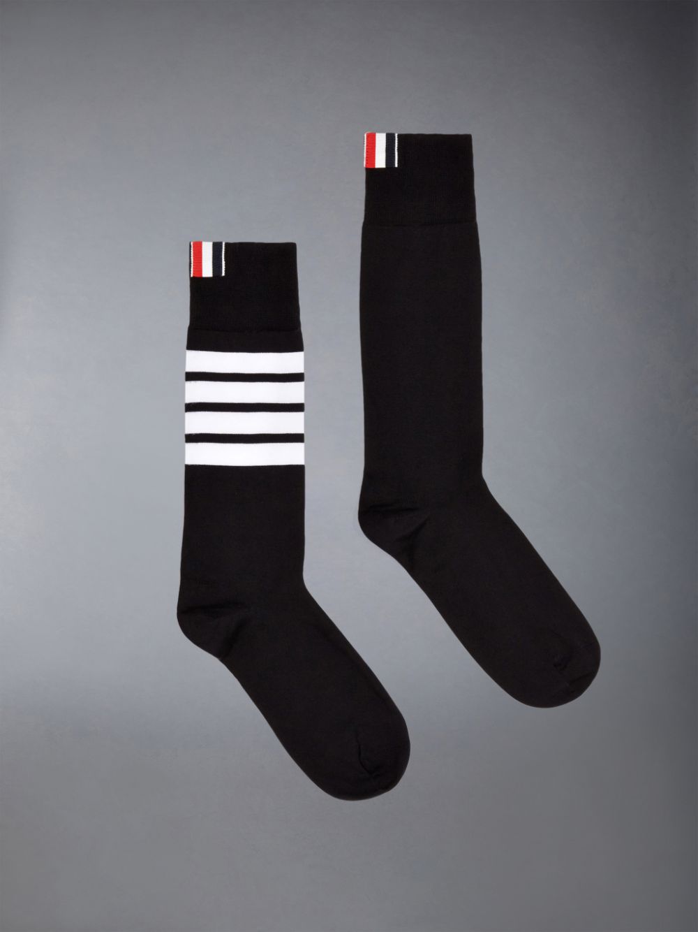 Thom Browne Lightweight Cotton Mid-calf 4-Bar Donna Calzini Nere | CLX63Y32769