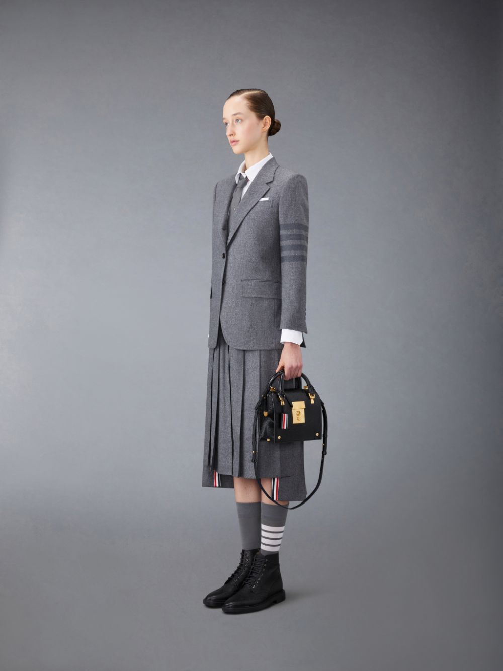 Thom Browne Lucido Mrs. Mini Donna Borse Tote Nere | UHD05Z16716