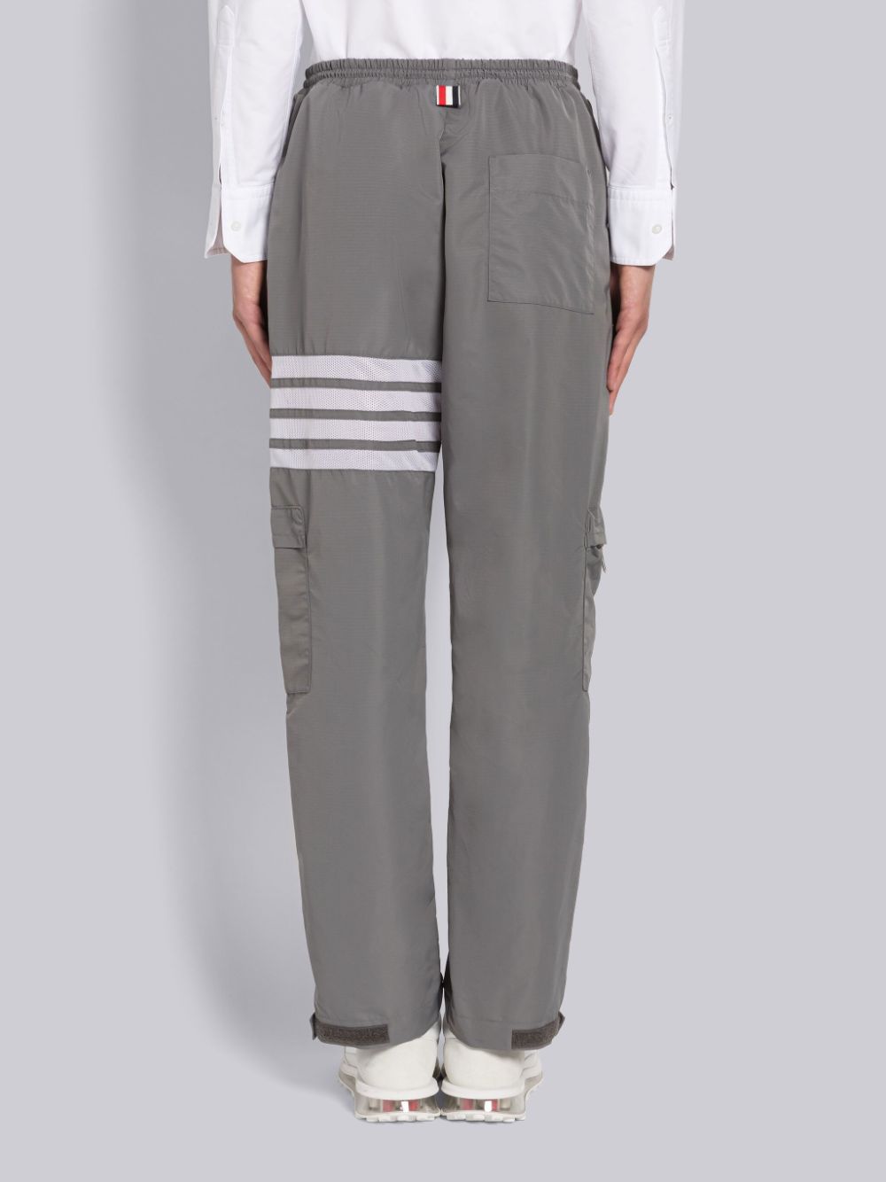 Thom Browne MILITARY RIPSTOP MESH 4-BAR PACKABLE Uomo Pantaloni Grigie | JDL86P61937