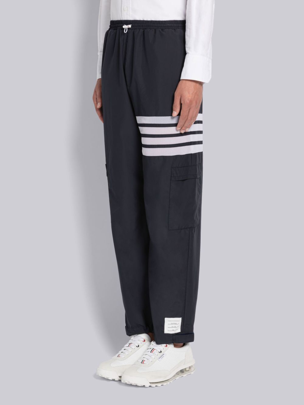 Thom Browne MILITARY RIPSTOP MESH 4-BAR PACKABLE Uomo Pantaloni Blu | HBV05F57978