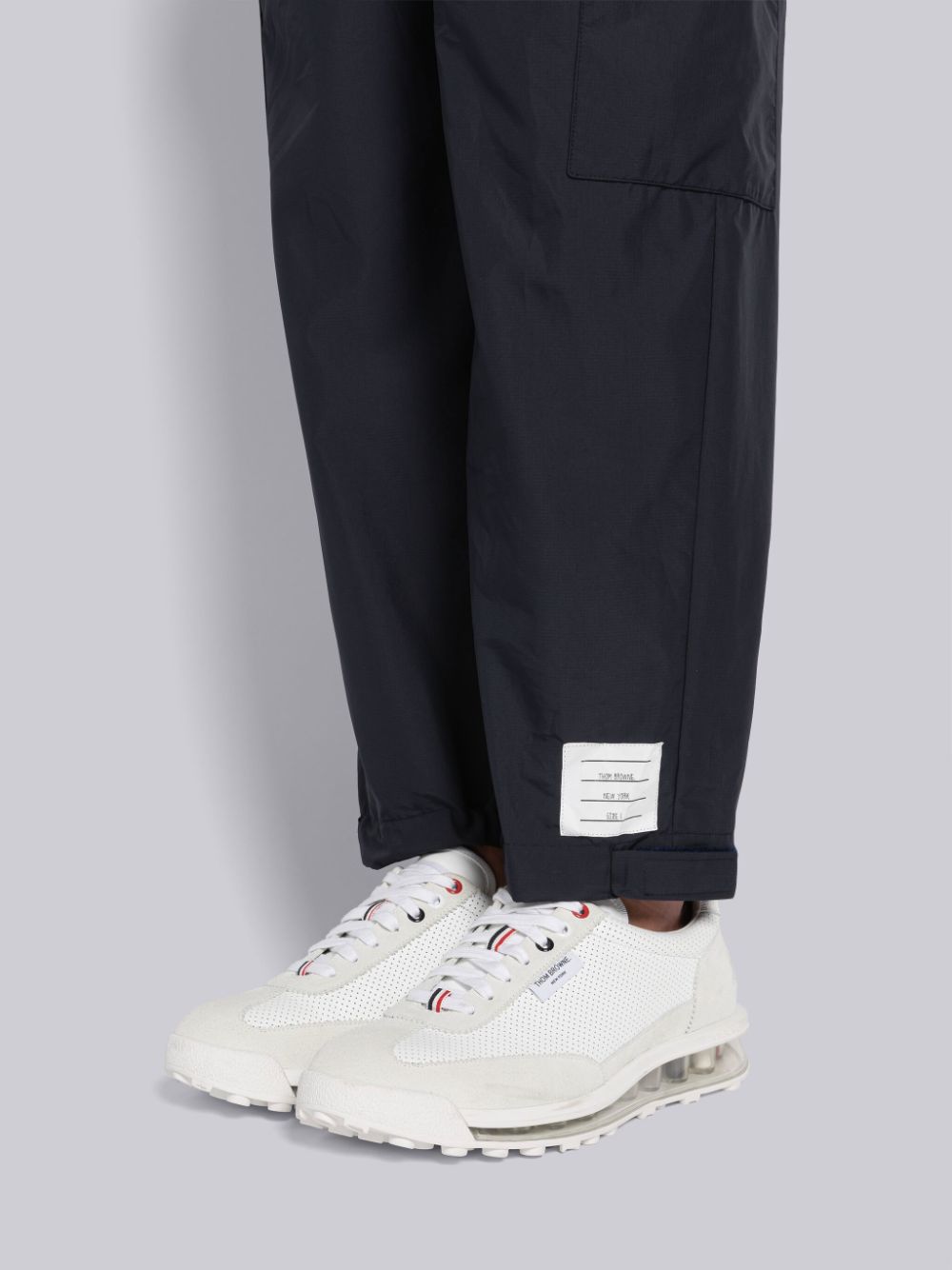 Thom Browne MILITARY RIPSTOP MESH 4-BAR PACKABLE Uomo Pantaloni Blu | HBV05F57978