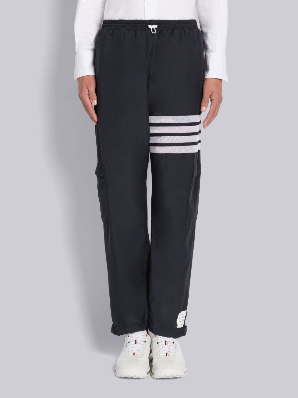 Thom Browne MILITARY RIPSTOP MESH 4-BAR PACKABLE Uomo Pantaloni Blu | HBV05F57978