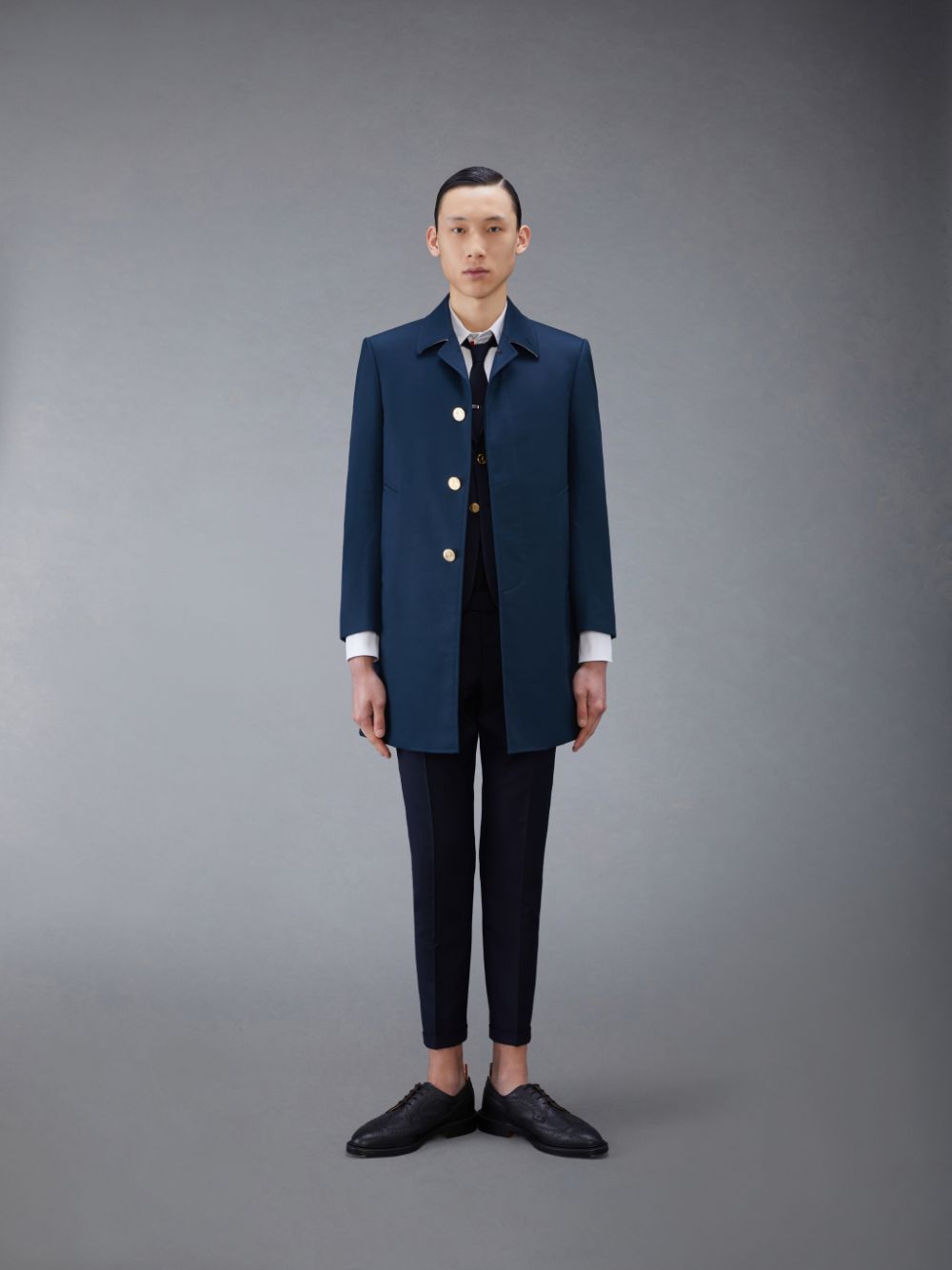 Thom Browne Mackintosh Bal Collar Uomo Cappotti Blu | VTI15B60509