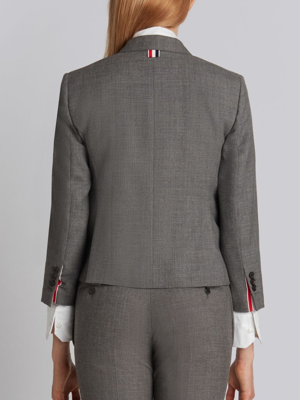 Thom Browne Medium 2-ply Wool Fresco High Armhole Single Breasted Sport Donna Cappotti Grigie | EHA43B89252