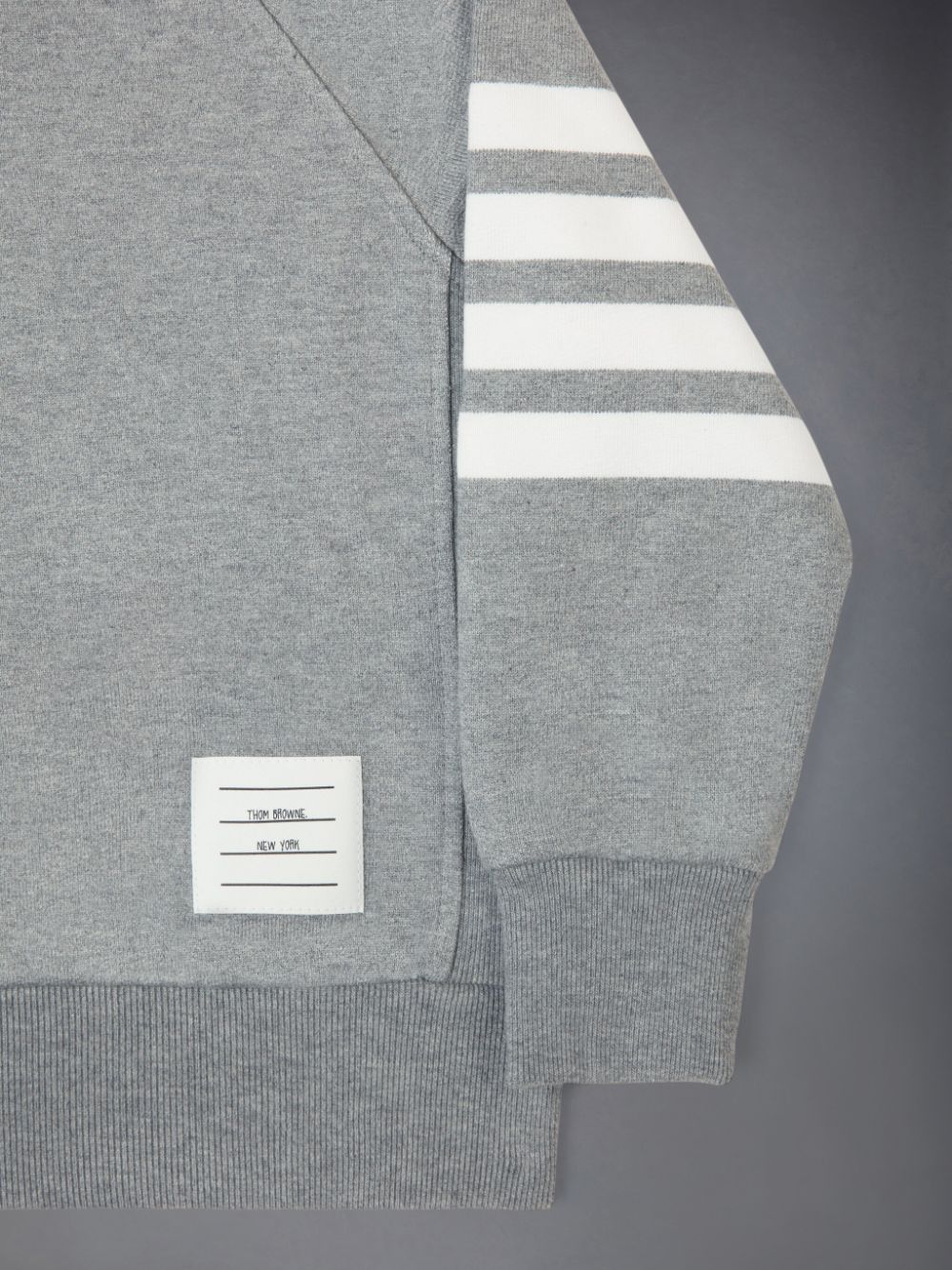 Thom Browne Medium Classic Cotton Loopback Jersey Raglan Sleeve Engineered 4-Bar Ragazzo Felpe Grigie | ZGZ79G51819