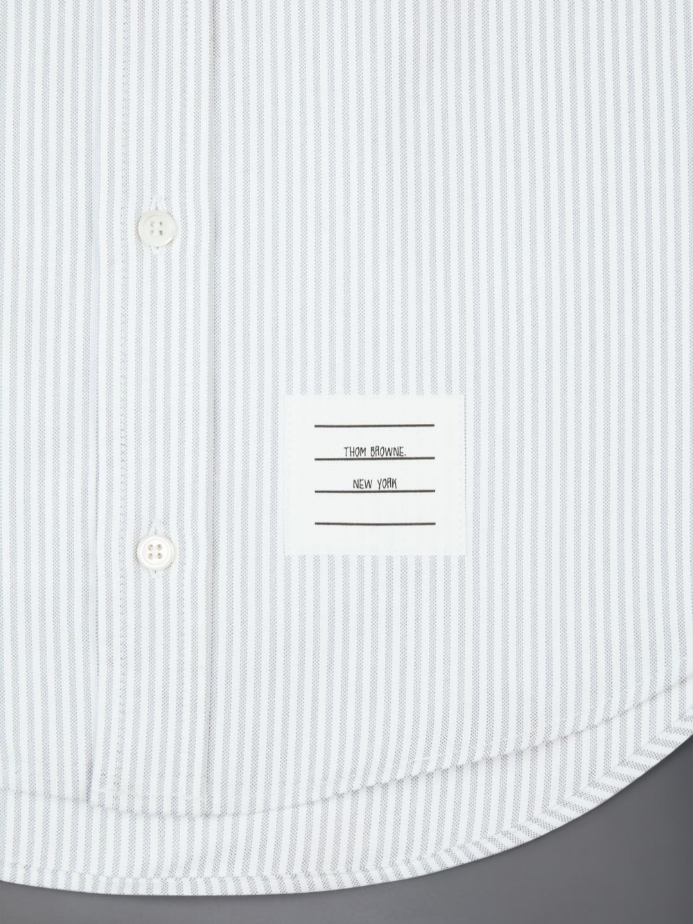 Thom Browne Medium Cotton Oxford University Stripe Classic Ragazzo Camicie Grigie | YMF49X67196