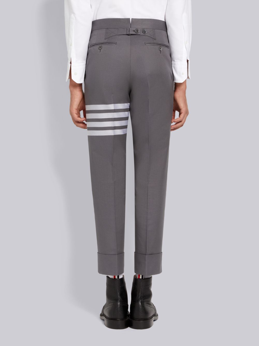 Thom Browne Medium Cotton Suiting Engineered 4-Bar Classic Uomo Pantaloni Grigie | YGQ80F32811