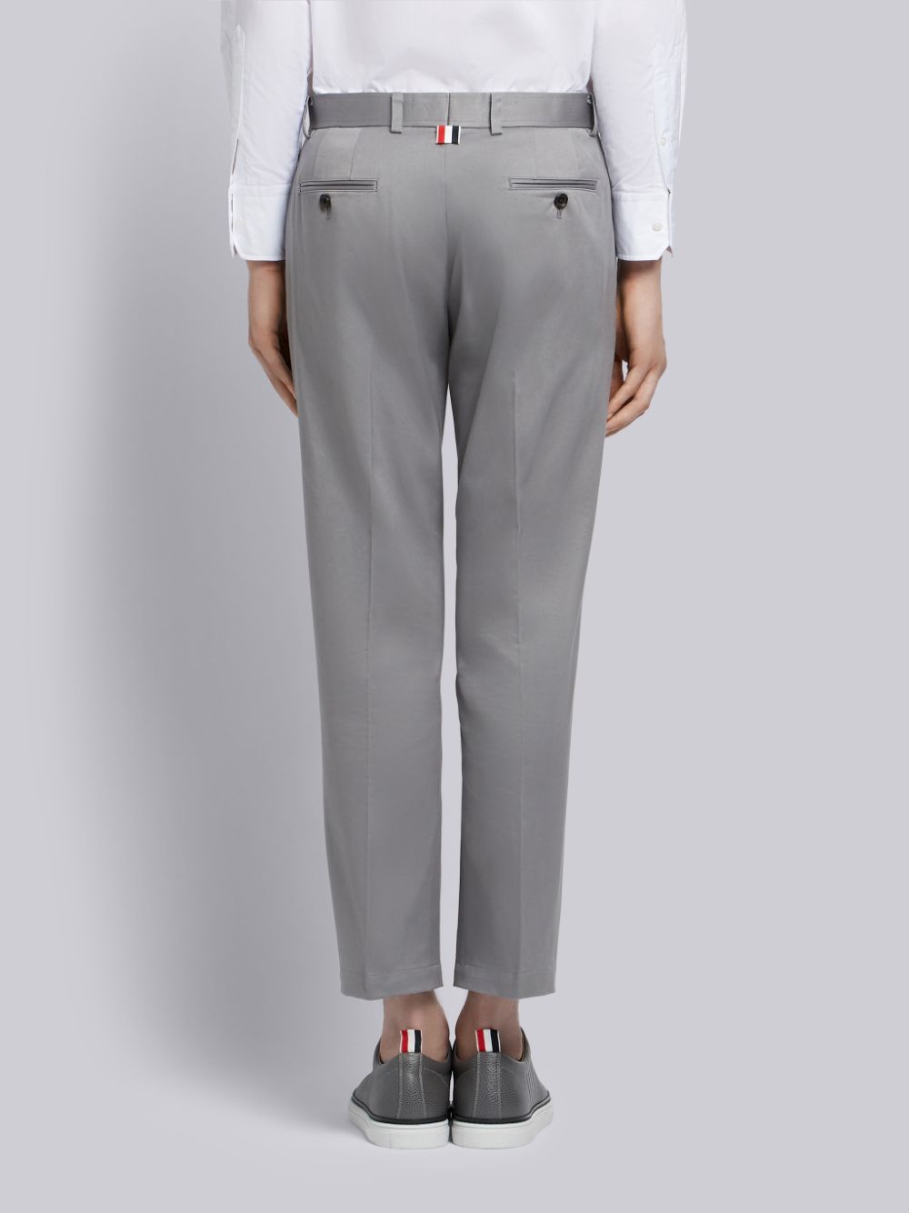 Thom Browne Medium Cotton Twill Unconstructed Chino Uomo Pantaloni Grigie | TFB34D65052