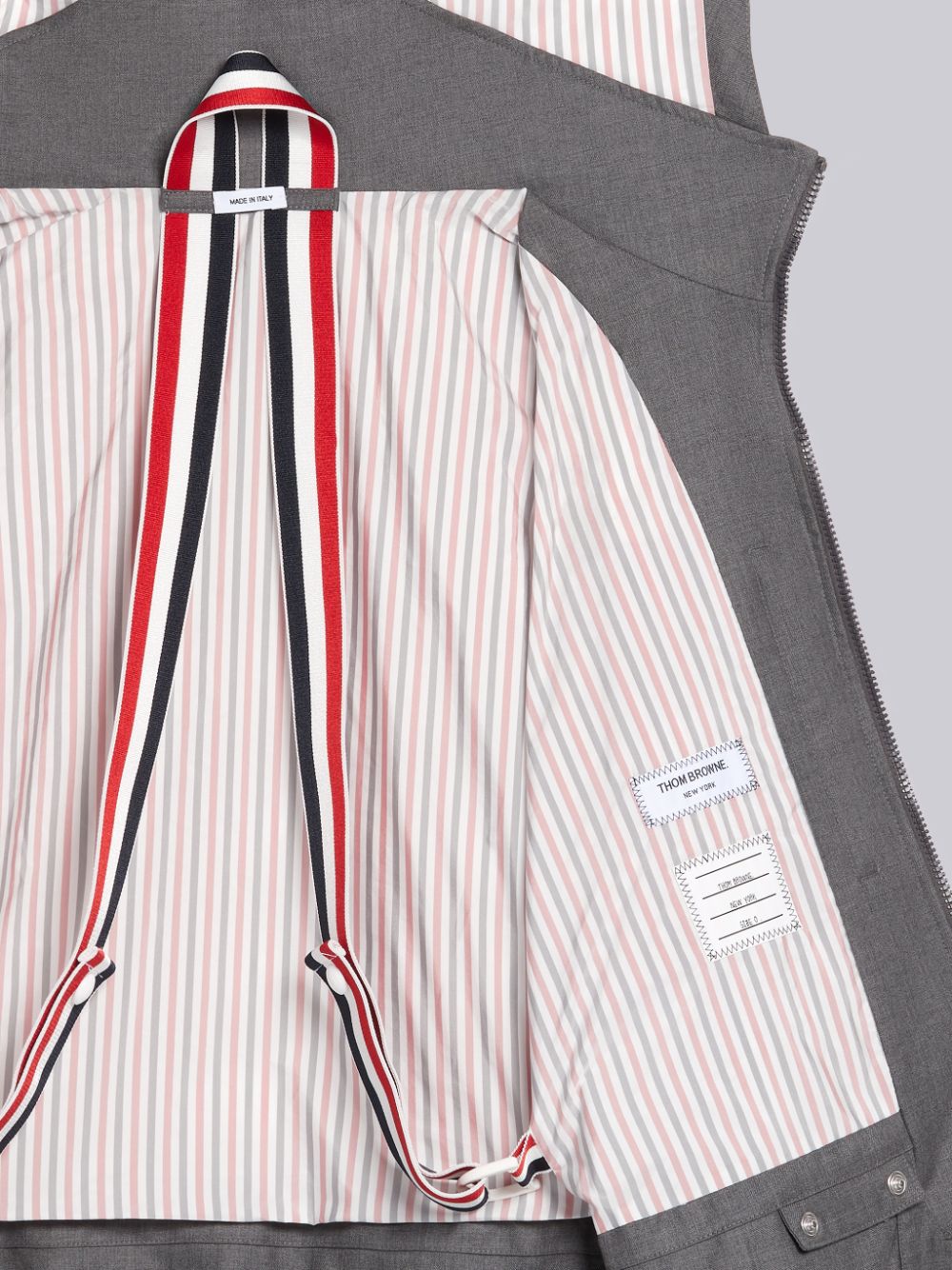 Thom Browne Medium Down Filled Super 120s Twill Ski Uomo Giacche Grigie | HJW96Y49877