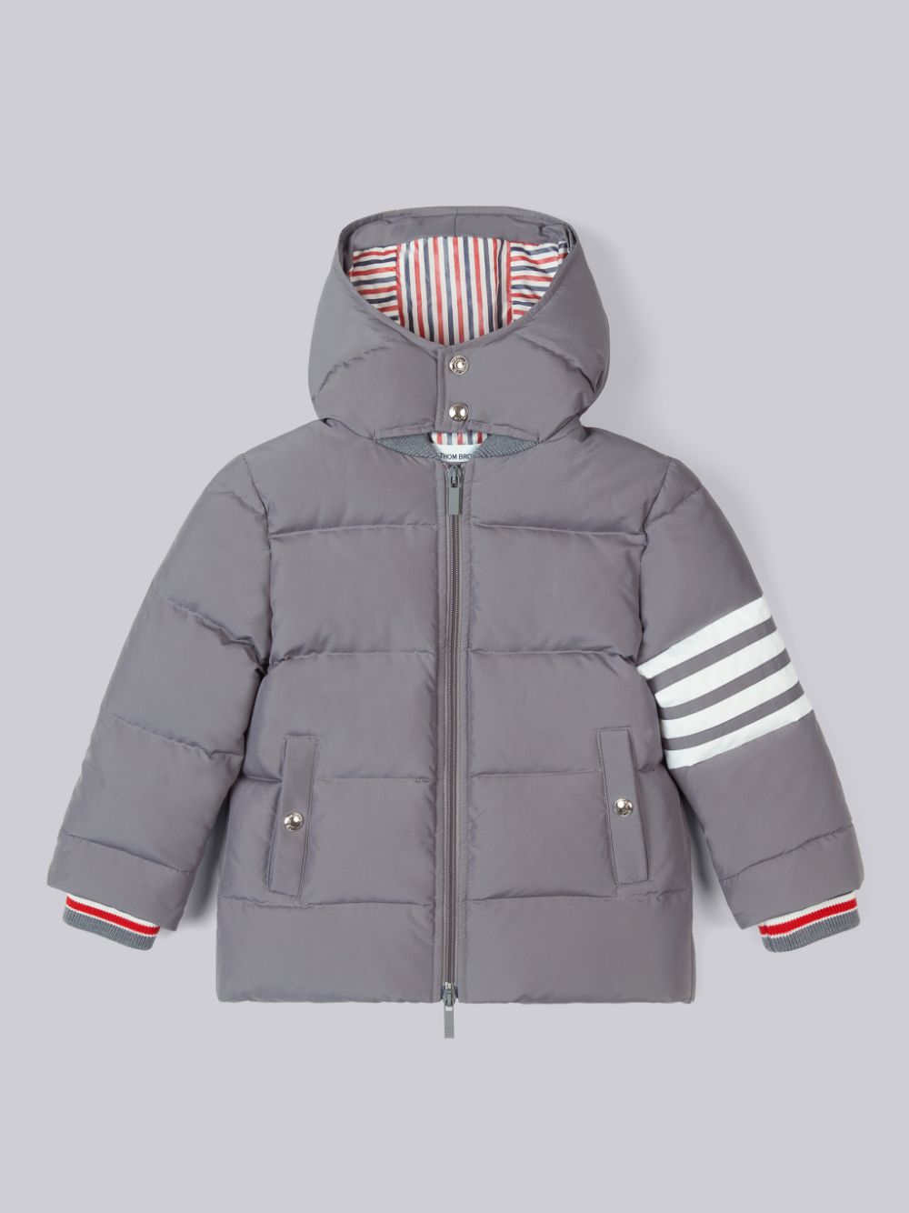 Thom Browne Medium Ripstop Downfilled Hooded 4-Bar Ragazzo Parka Grigie | KRB82V23873