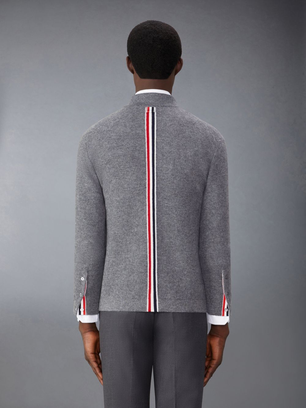 Thom Browne Merino Wool Washed Pique Uomo Giacche Grigie | JNL39D72388