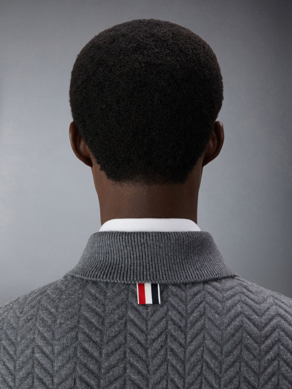 Thom Browne Merino Wool and Cotton Quilted Armband Work Uomo Giacche Grigie | MXV72Y67727