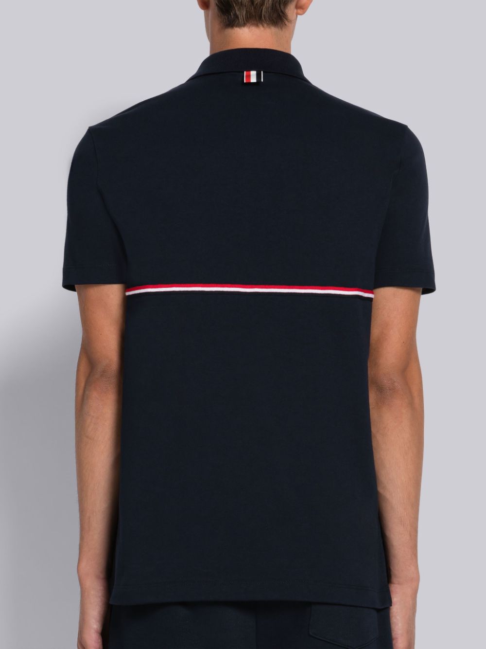 Thom Browne Midweight Jersey Stripe Short Sleeve Uomo Polo Blu | FZW97T13801