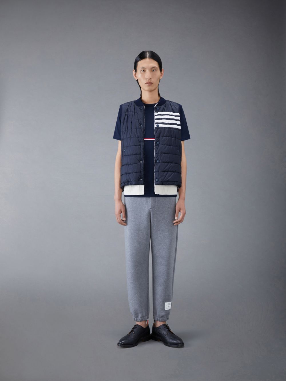 Thom Browne Midweight Jersey Stripe Short Sleeve Uomo Magliette Blu | LRF99C32583