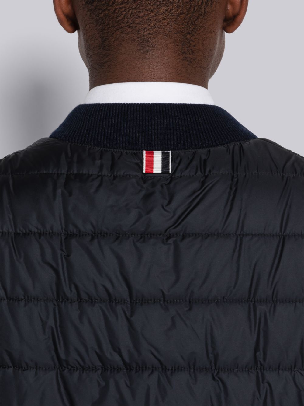 Thom Browne Nylon And Cashmere Reversible Tech Uomo Gilet Blu | TSL72Y03546