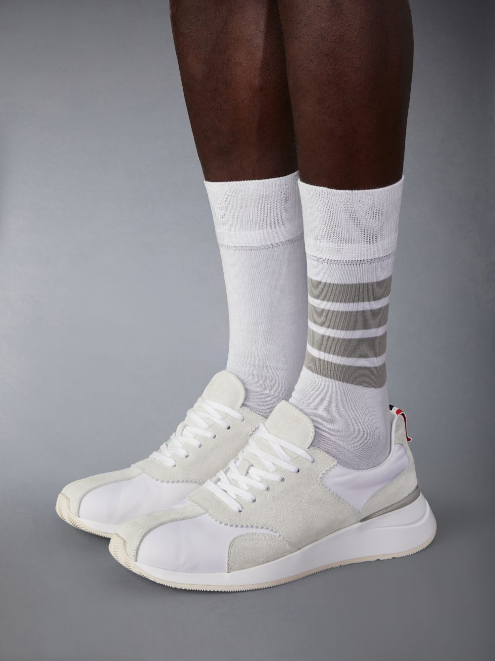 Thom Browne Nylon Sprinter Uomo Sneakers Bianche | BVW53I50844