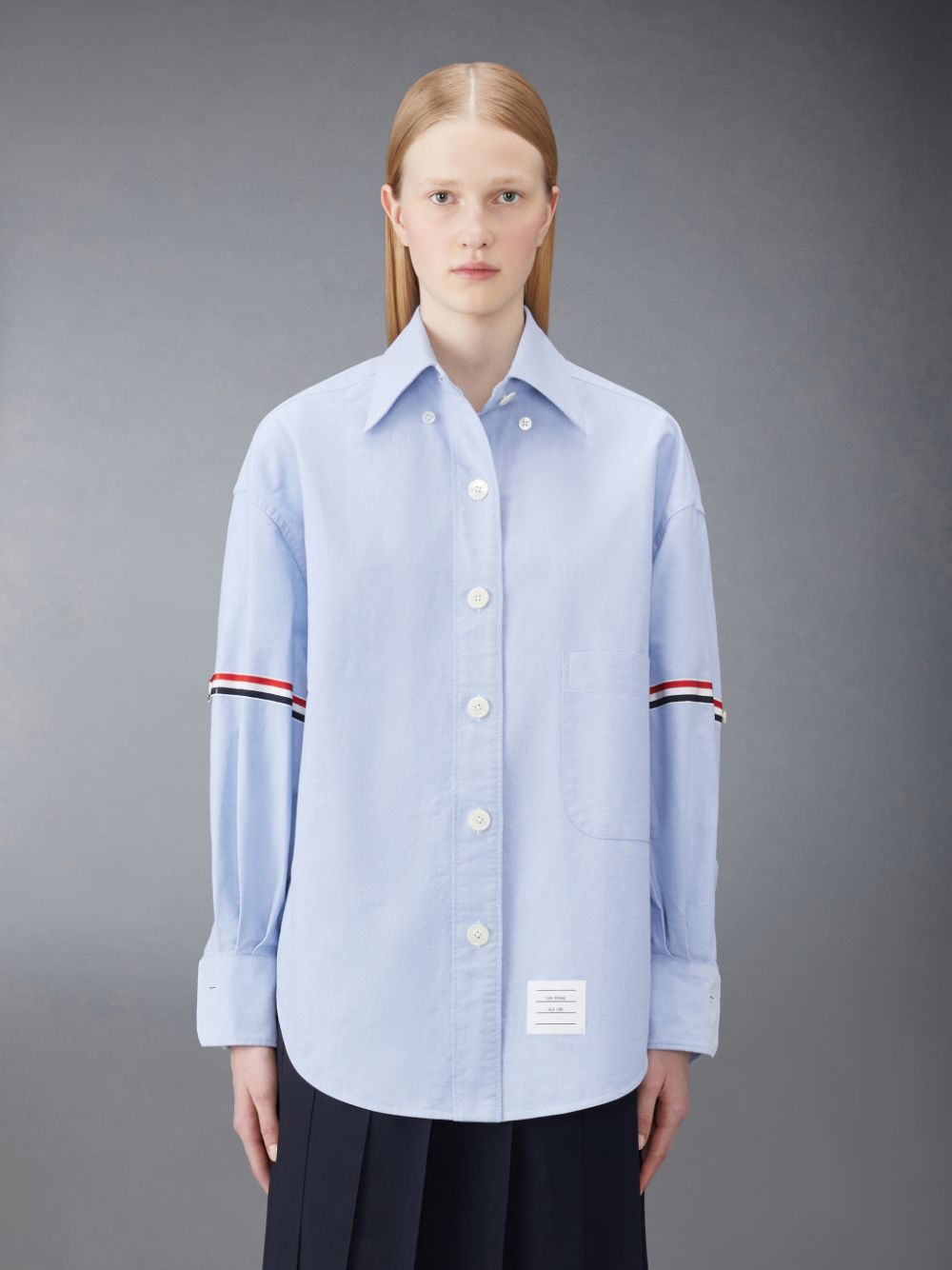 Thom Browne Oxford Armband Supersized Donna Camicie Blu | MXH45A00316