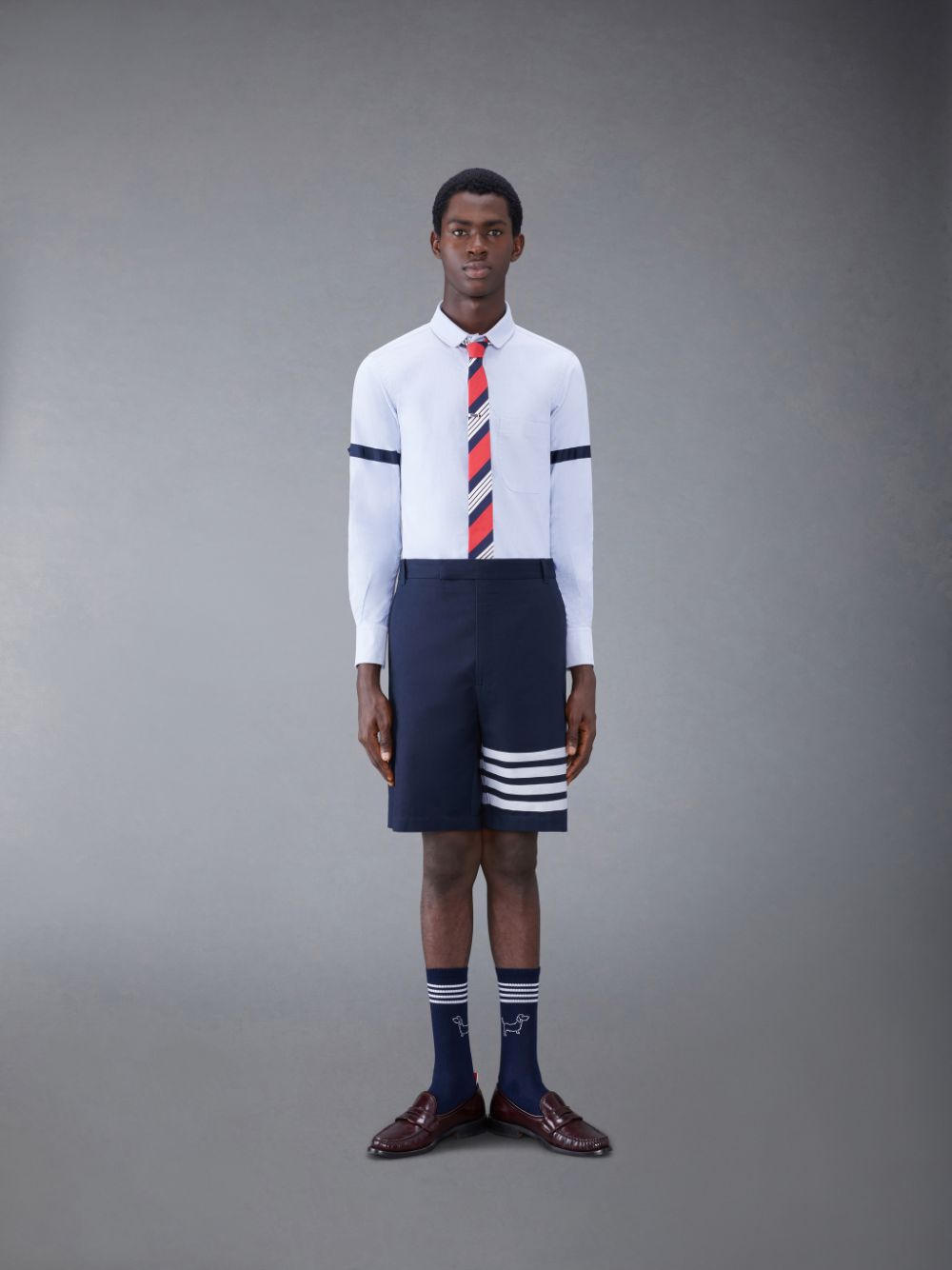 Thom Browne Oxford Armband Uomo Camicie Blu | IVS60B42019