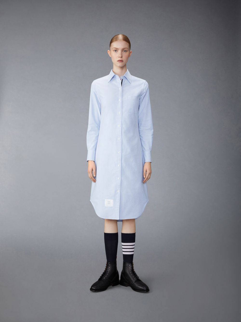 Thom Browne Oxford Classic Shirt Donna Vestito Blu | DVW91C89748