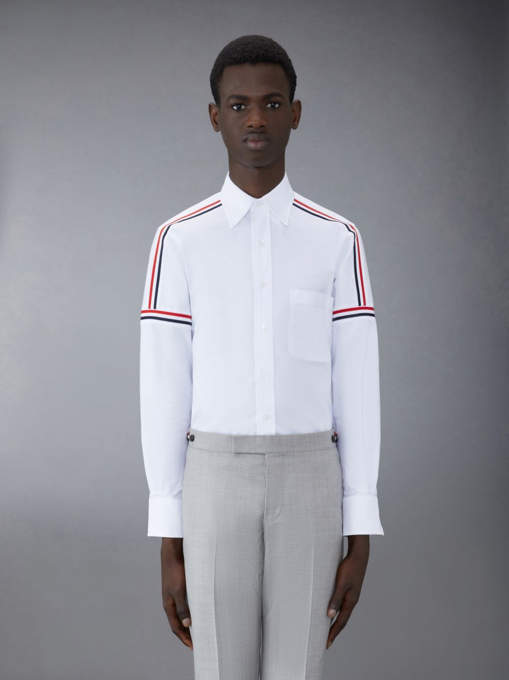 Thom Browne Oxford Elastic Uomo Camicie Bianche | BQF43F07126