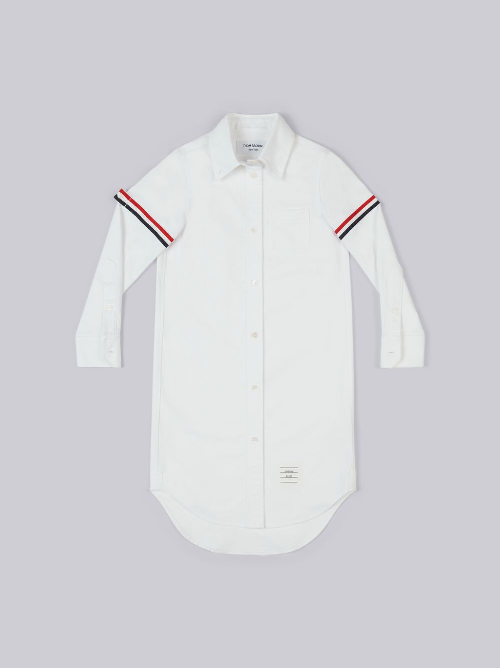 Thom Browne Oxford Knee Length Grosgrain Armband Shirt Ragazza Vestito Bianche | VTF21V22469