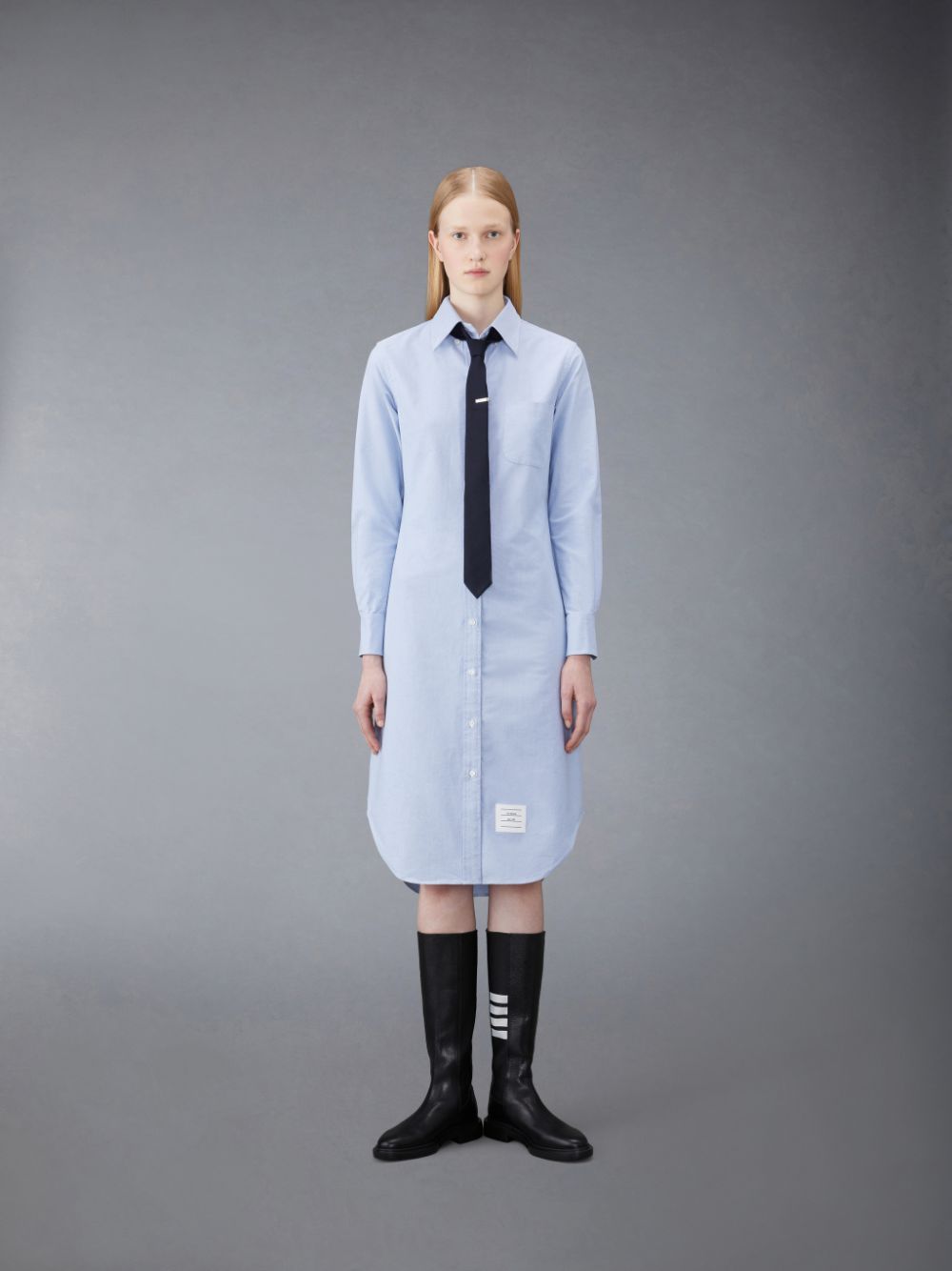 Thom Browne Oxford Stripe Shirt Donna Vestito Blu | VSC08M76800