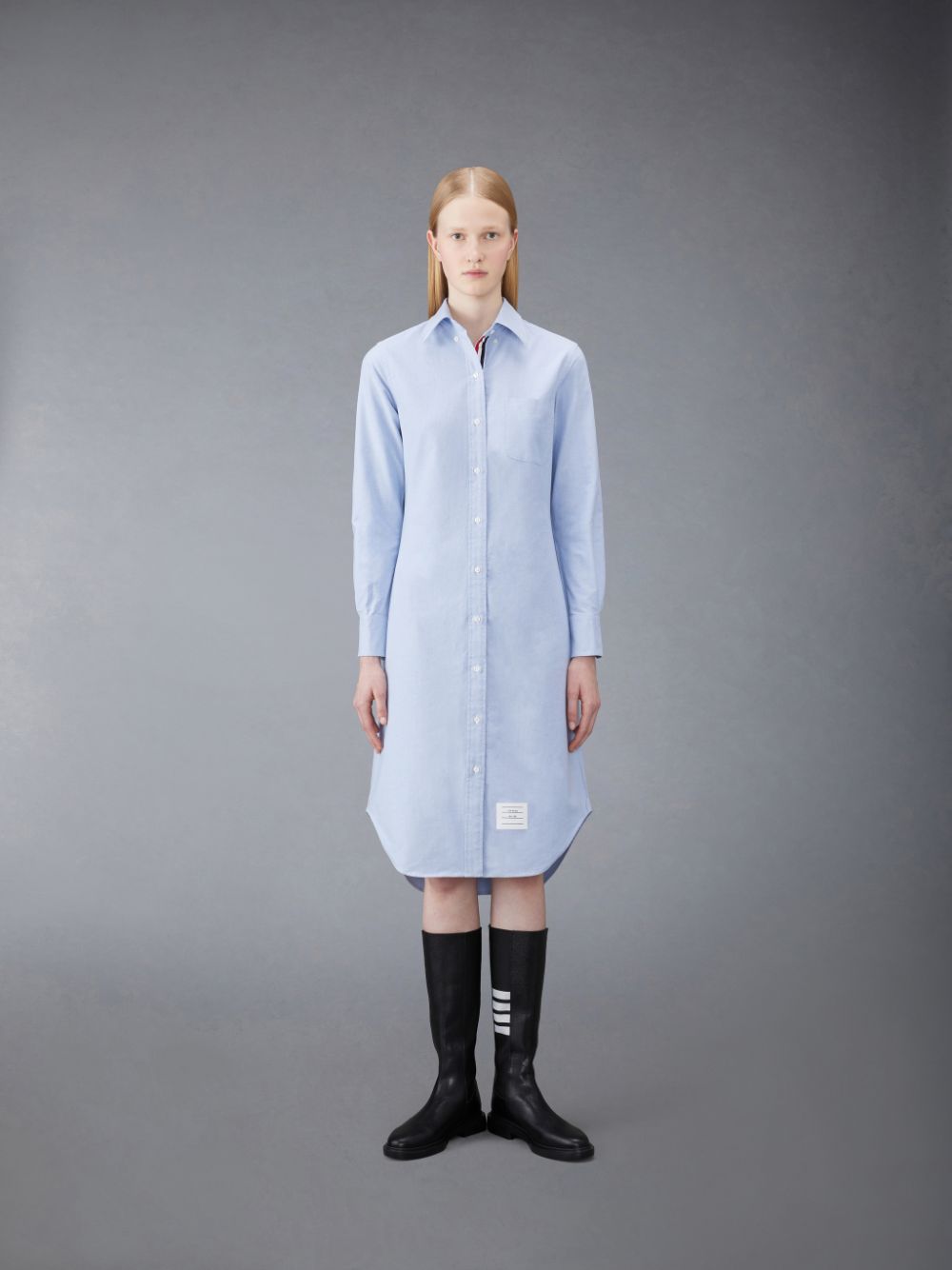 Thom Browne Oxford Stripe Shirt Donna Vestito Blu | VSC08M76800