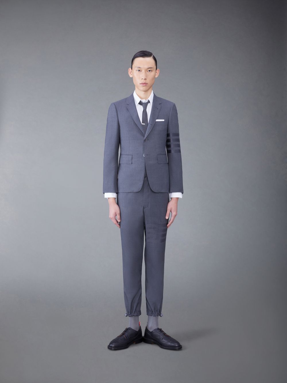 Thom Browne PLAIN WEAVE SUITING 4-BAR CLASSIC SPORT Uomo Cappotti Grigie | IEH86E62971