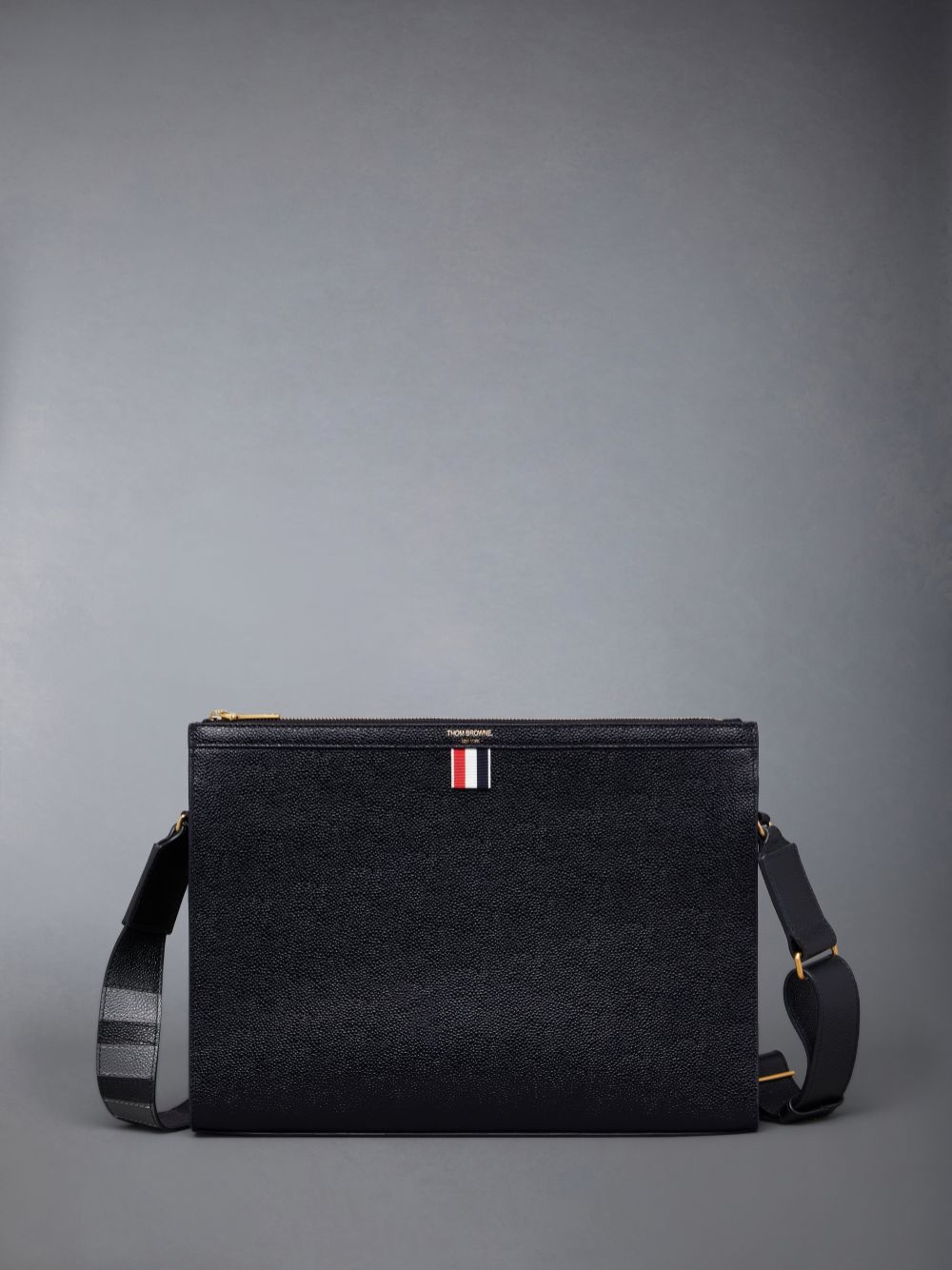 Thom Browne Pebble Grain 4-Bar Document Holder Donna Borse Crossbody Nere | EPD49Q40373