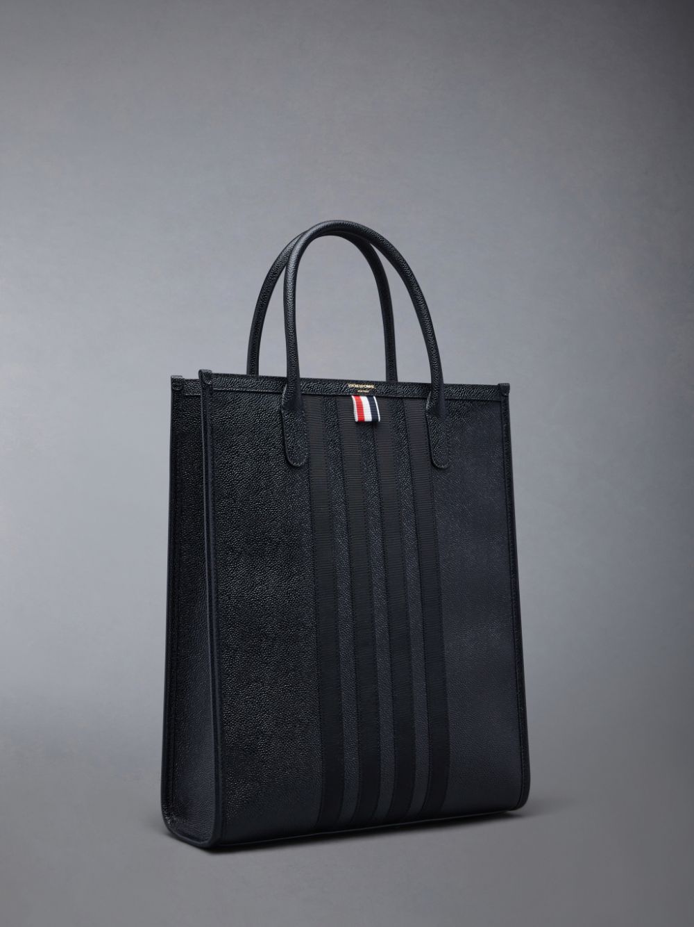 Thom Browne Pebble Grain 4-Bar Donna Borse Tote Nere | HIZ40Y43286