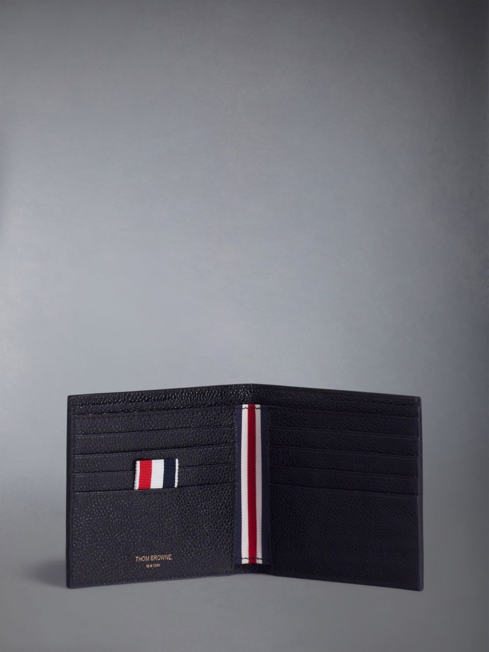 Thom Browne Pebble Grain Bifold Uomo Portafogli Nere | KVO52N23830