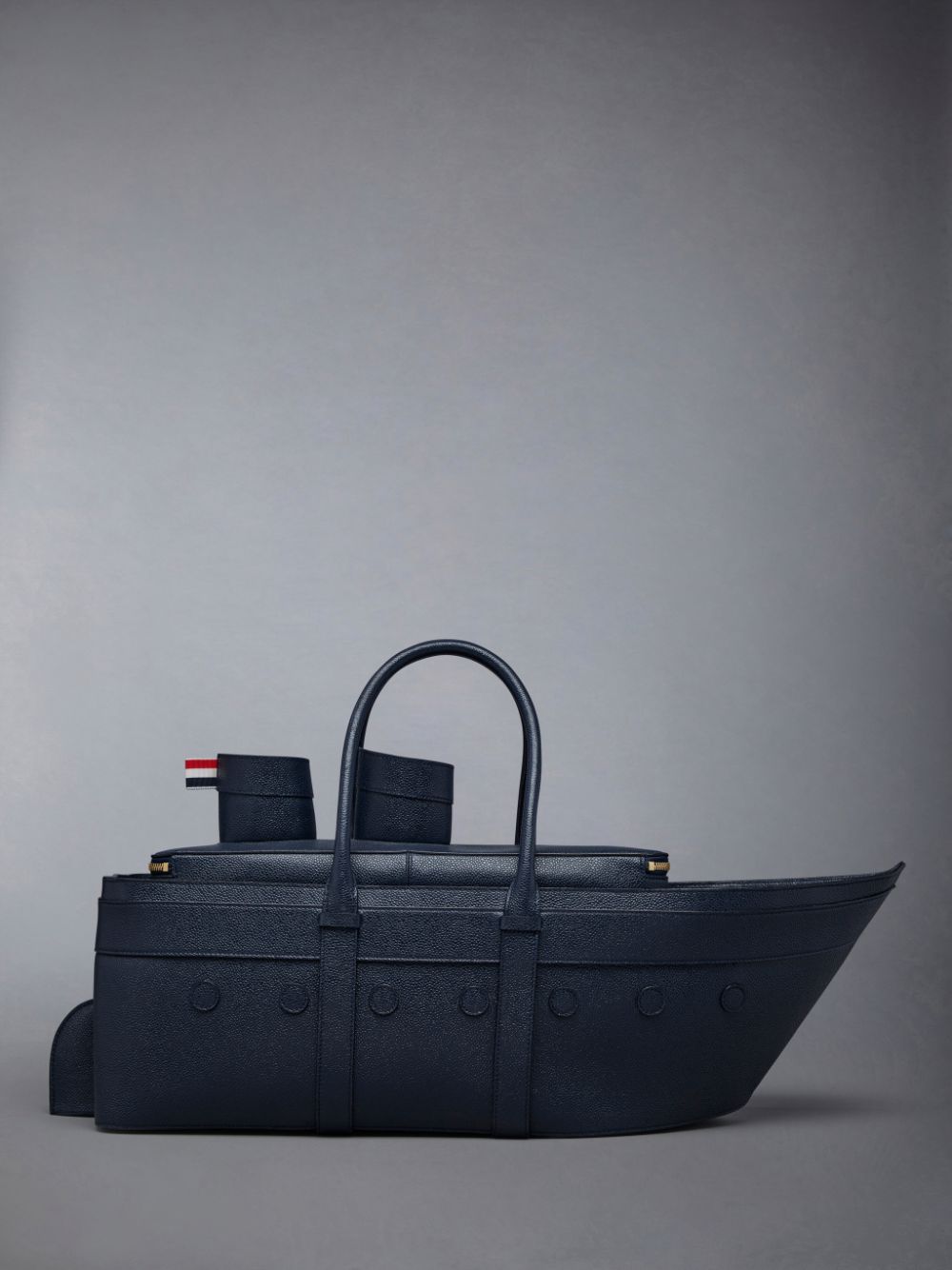 Thom Browne Pebble Grain Leather Cruise Liner Uomo Borse Tote Blu | JCF52G76695