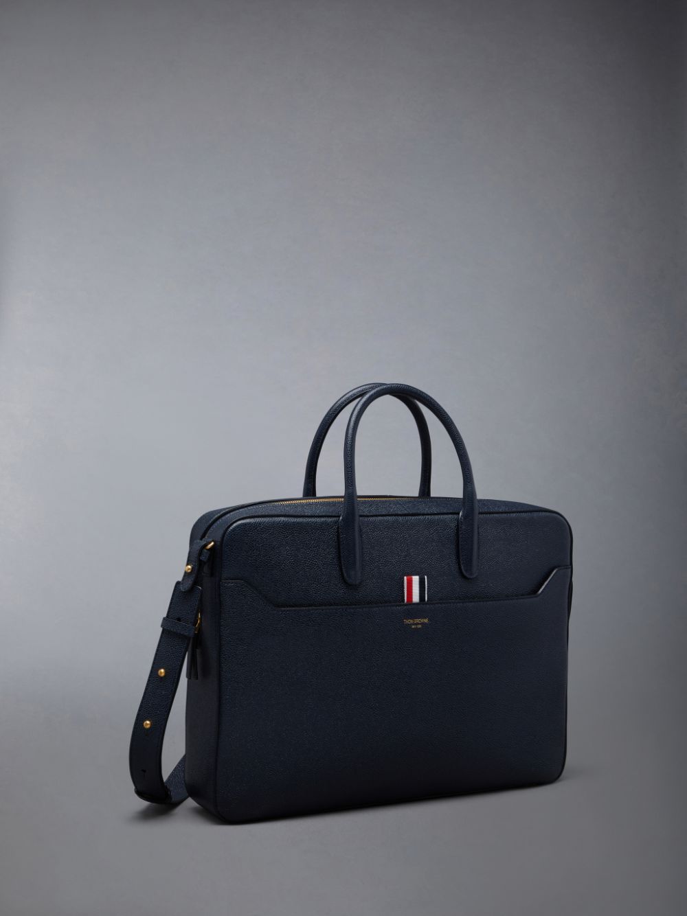 Thom Browne Pebble Grain Leather Donna Borse Da Lavoro Blu | RBQ38E38466