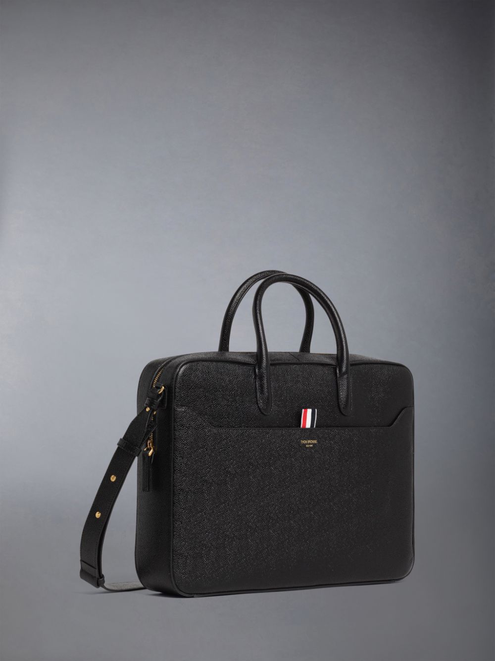 Thom Browne Pebble Grain Leather Donna Borse Da Lavoro Nere | QJX77R01100