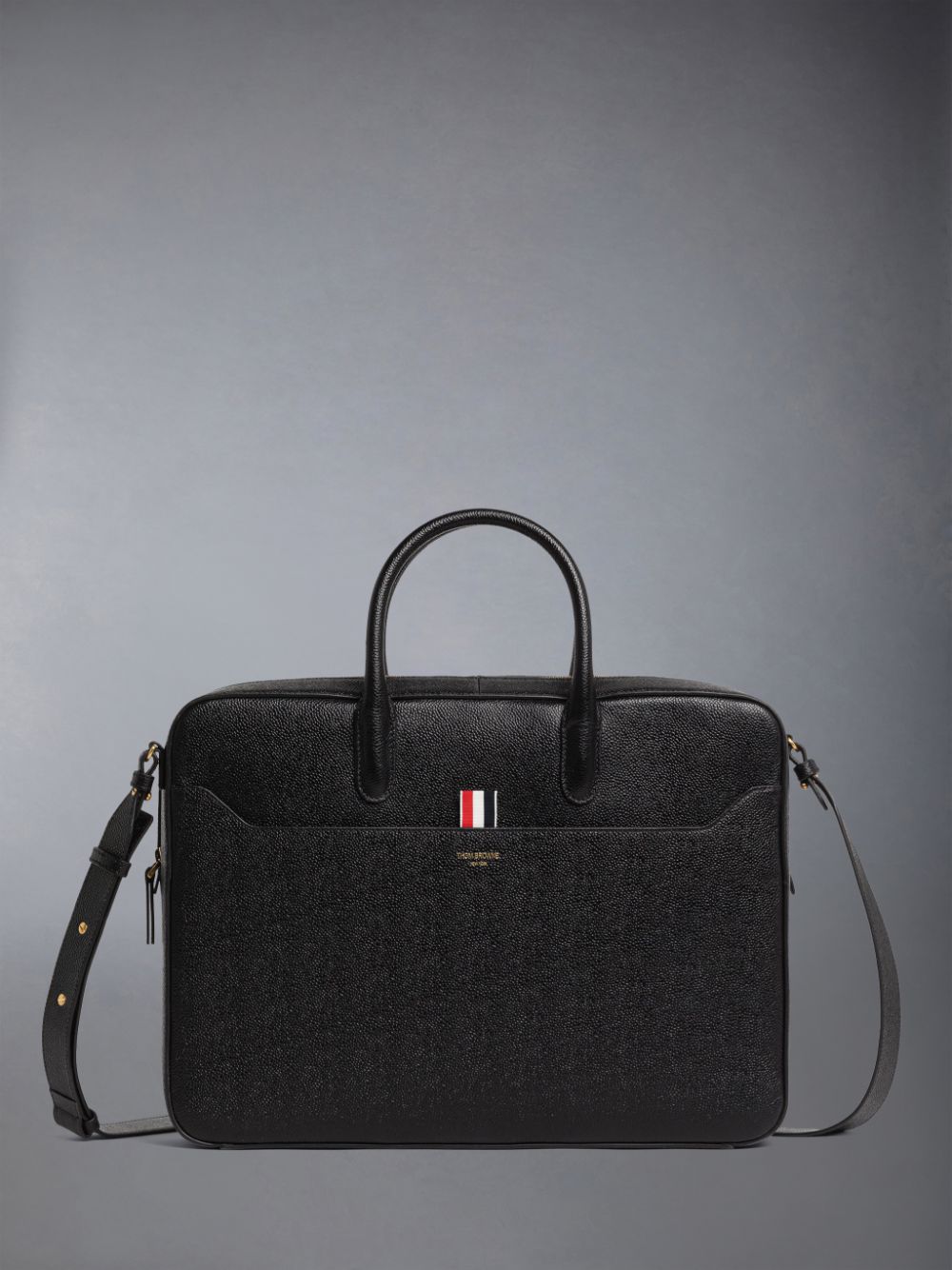 Thom Browne Pebble Grain Leather Donna Borse Da Lavoro Nere | QJX77R01100