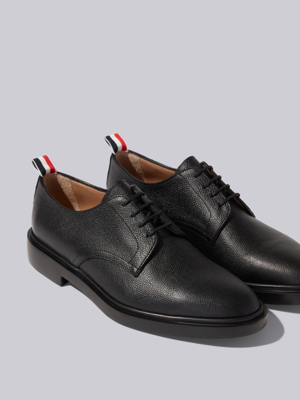 Thom Browne Pebble Grain Leather Lightweight Rubber Sole Derby Uomo Scarpe Oxford Nere | WUM16V40026