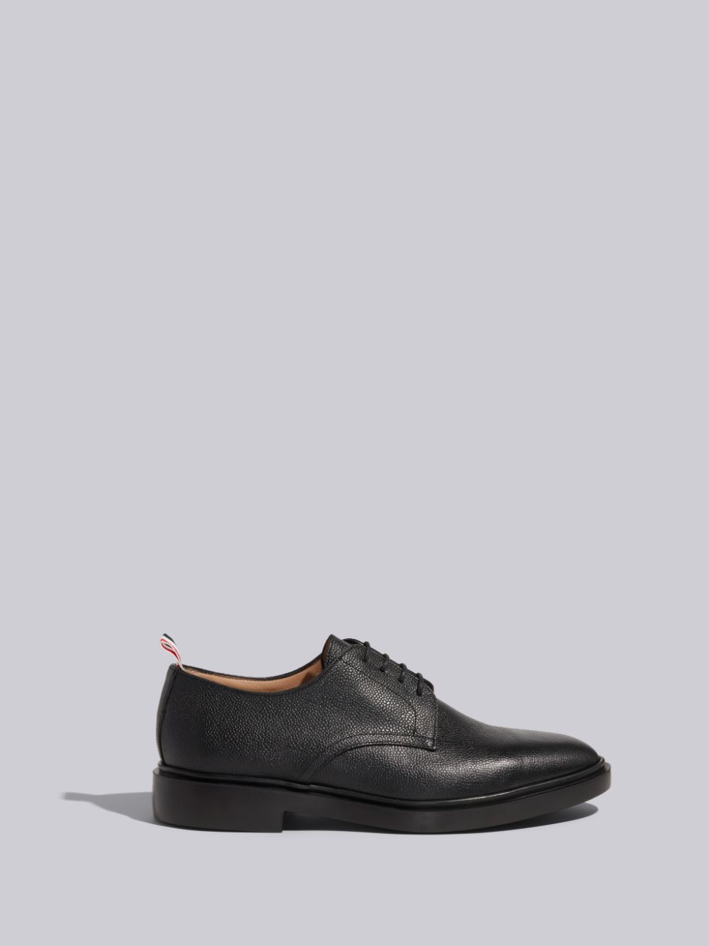 Thom Browne Pebble Grain Leather Lightweight Rubber Sole Derby Uomo Scarpe Oxford Nere | WUM16V40026