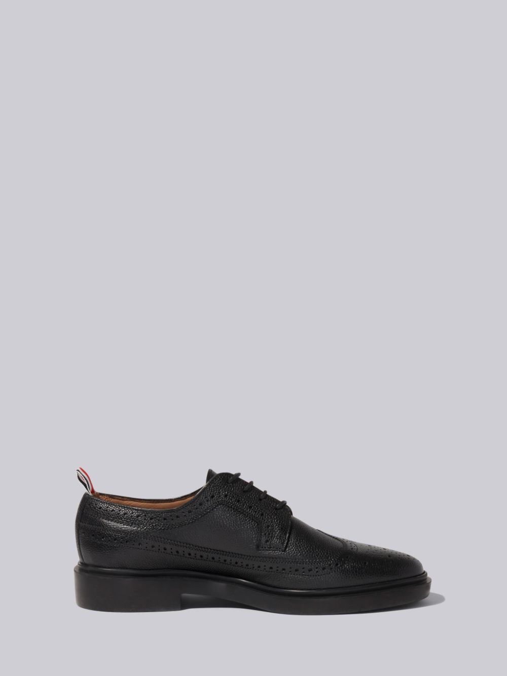 Thom Browne Pebble Grain Leather Lightweight Rubber Sole Longwing Donna Scarpe Brogue Nere | MPA91M83564