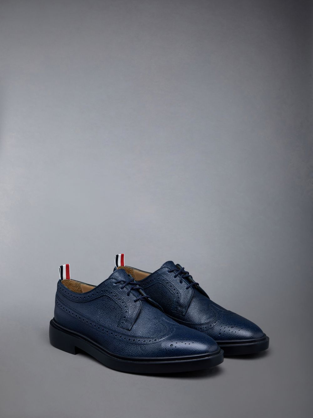 Thom Browne Pebble Grain Leather Longwing Uomo Scarpe Brogue Blu | YDL39W42407