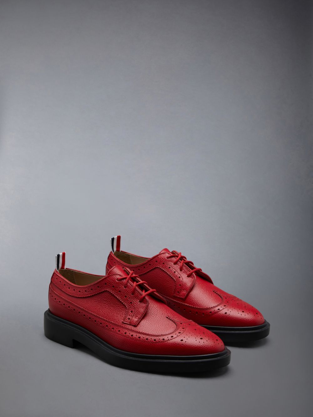 Thom Browne Pebble Grain Leather Longwing Donna Scarpe Brogue Rosse | RFE04L25003