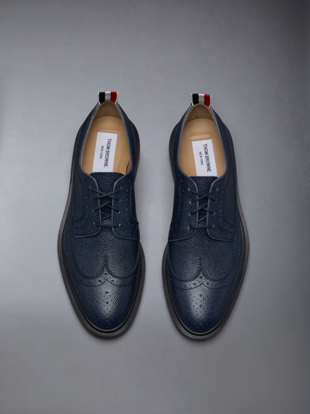 Thom Browne Pebble Grain Leather Longwing Donna Scarpe Brogue Blu | MAZ46Q26826